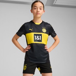 プーマ PUMA BVB キッズ ドルトムント 2024-25 アウェイ レプリカ 半袖ユニフォーム ジュニア サッカー レプリカウェア 24FW(774961-02)