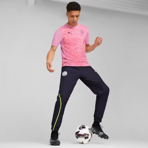 プーマ PUMA MCFC メンズ マンチェスター シティFC プレマッチ 半袖 シャツ サッカー ウェア レプリカウェア 24FW(777578-25)