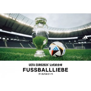 アディダス adidas フースバルリーベ プロ 5号球 UEFA EURO2024 公式試合球 検定球 サッカーボール 5号球 24SS(AF590)