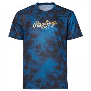 ローリングス Rawlingsゴーストスモークグラフィック TシャツTシャツ ネイビー 24SSAST14S02