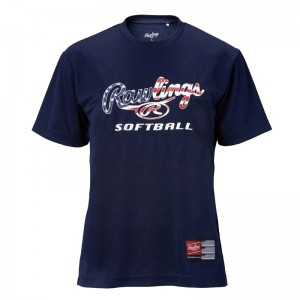 ローリングス Rawlings 女性用 プレーヤーソフトボールTシャツ 野球 ウェア ハーフスリーブ ロゴ  練習着  22SS（ASTW10F01）