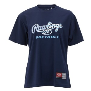 ローリングス Rawlings 女性用 プレーヤーソフトボールTシャツ 野球 ウェア ハーフスリーブ 総柄 ロゴ  練習着  22SS（ASTW11S01）