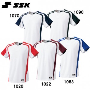 エスエスケイ SSK1ボタンプレゲームシャツTシャツ野球用品(BW0906)
