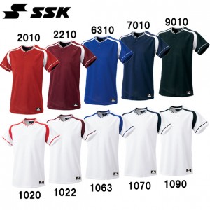エスエスケイ SSK2ボタンプレゲームシャツTシャツ野球用品(BW2200)
