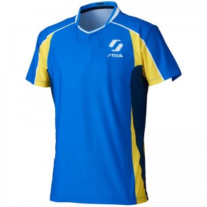 stiga(スティガ)STIGAシャツ KR-IV ブルー 2XSタッキュウゲームシャツ(1805690602)