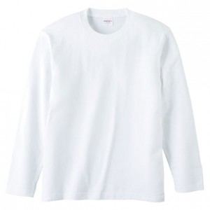 ユナイテッドアスレ UnitedAthle5.6オンス ロングスリーブTシャツ ホワイトカジュアル長袖Tシャツ(501001W-1)