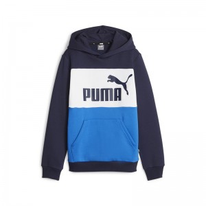 PUMA(プーマ)ESS+ カラーブロック フーディースウェット FLスポーツスタイルウェアスウェットシャツ672635