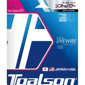 トアルソン TOALSONバイオロジック ライブワイヤー125 REDテニス硬式 ガット(7222510r)