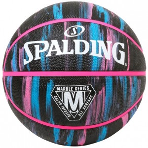 スポルディング SPALDINGマーブル ブラックネオン SZ7バスケット競技ボール7号(84400z)