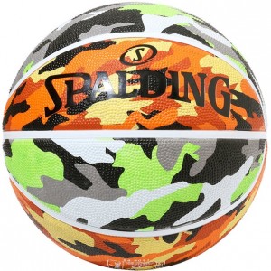 スポルディング SPALDINGマルチカモグリーン X オレンジ SZ7バスケット競技ボール7号(84501j)