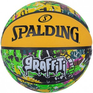 スポルディング SPALDINGグラフィティ グリーン X イエロー SZ5バスケットボール5号(84518j)