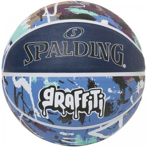 spalding(スポルディング)グラフィティ ネイビー/ブルー ラバー7バスケット競技ボール7号(84937j)