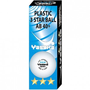 ヤサカ Yasakaヤサカ3スターボールAB40+3ケイリ ホワイト卓球競技ボール(a60)