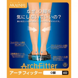 ArchFitter(アーチフィッター)アーチフィッターO脚402 AF-402-01BKボディーケア シューズ(af40201bk)