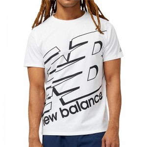 newbalance(ニューバランス)Tenacity ビッグロゴ ショートスリーブTシャツマルチアスレウェアTシャツAMT31078