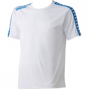 アリーナ ARENAチームラインTシャツ水泳 半袖Tシャツ(ARN6331-WHT)