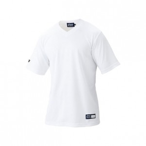 アシックス asicsベースボールTシャツ (ホワイト)(BAT005-01)