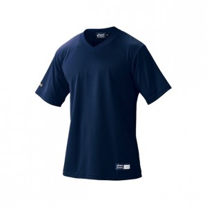 アシックス asicsベースボールTシャツ (ネイビー)(BAT005-50)