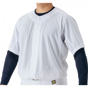 zett(ゼット)メカパンメッシュフルオープンシャツ野球ソフトユニフォムレンシュシャツ(bu1281bms-1100)