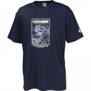 converse(コンバース)4S プリントTシャツバスケットTシャツ M(cb241370-2900)