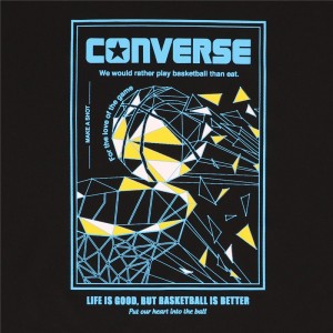 converse(コンバース)4S JRプリントTシャツバスケットTシャツ J(cb441353-1922)