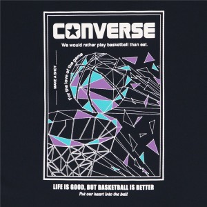 converse(コンバース)4S JRプリントTシャツバスケットTシャツ J(cb441353-2900)