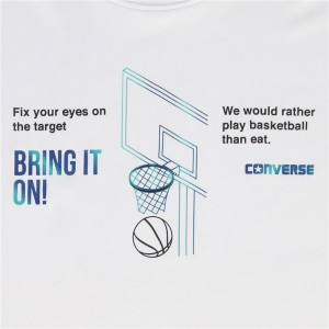 converse(コンバース)4S JRプリントTシャツバスケットTシャツ J(cb441355-1100)