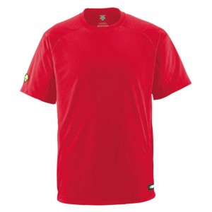 デサント DESCENTE丸首Tシャツ野球 ソフトベースボールTシャツ(DB200-RED)