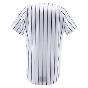デサント DESCENTEユニフォームシャツ フルオープンシャツ(ワイドストライプ)野球 ソフトユニフォーム シャツ・M(DB6000-SWBK)