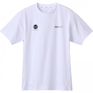 ムーブスポーツmovesportバックロゴ ショートスリーブシャツマルチSP半袖 Tシャツ(dmmxja52-wh)