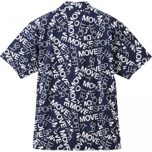 ムーブスポーツmovesportミニカノコ モックネックシャツマルチSP半袖 Tシャツ(dmmxja53-nvwh)