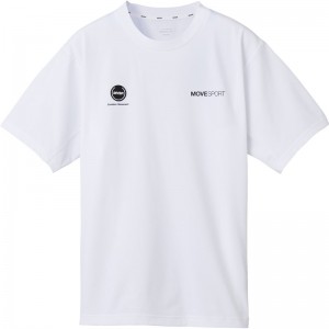 ムーブスポーツmovesportバックロゴ ショートスリーブシャツマルチSP半袖 Tシャツ(dmmxja54-wh)