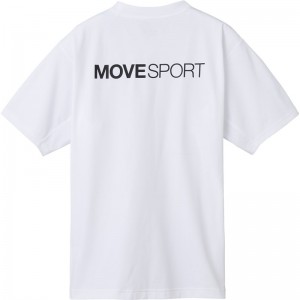 ムーブスポーツmovesportバックロゴ ショートスリーブシャツマルチSP半袖 Tシャツ(dmmxja54-wh)