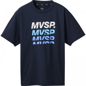 ムーブスポーツmovesportグラデロゴショートスリーブシャツマルチSP半袖 Tシャツ(dmmxja55-nv)