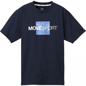 ムーブスポーツmovesportショートスリーブシャツマルチSP半袖 Tシャツ(dmmxja56-nvbl)