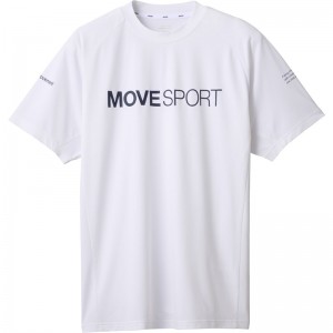 ムーブスポーツmovesportハイゲージ ショートスリーブシャツマルチSP半袖 Tシャツ(dmmxja60-wh)