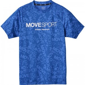 ムーブスポーツmovesportジャガードショートスリーブシャツマルチSP半袖 Tシャツ(dmmxja61-bl)