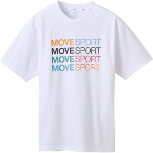 ムーブスポーツmovesportマルチカラー ショートスリーブシャツマルチSP半袖 Tシャツ(dmmxja64-wh)