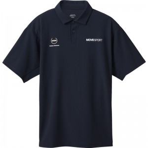 ムーブスポーツmovesportミニカノコ バックロゴ ポロシャツマルチSPポロシャツ(dmmxja70-nv)