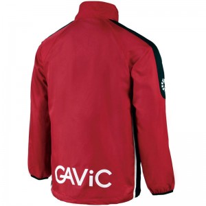 GAViC(ガビック)AKピステトップ(フルZIP)裏メッシュ付サッカー ピステシャツ(ga1121-redwht)