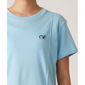 G-FIT(ジーフィット)ショートスリーブトップウェルネス 半袖Ｔシャツ(gac664ts-lbl)