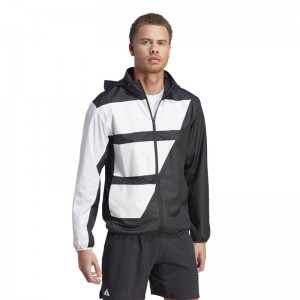 adidas(アディダス)M TENNIS ACECLUB TEAM ウィンドジャケット硬式テニスウェアトレーニングシャツHBB75