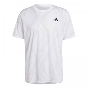 adidas(アディダス)M TENNIS CLUB グラフィック Tシャツ硬式テニスウェアＴシャツIKL90