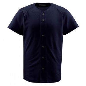 デサント DESCENTEジュニアフルオープンシャツ野球 ソフトユニフォーム シャツ・M(JDB1010-BLK)