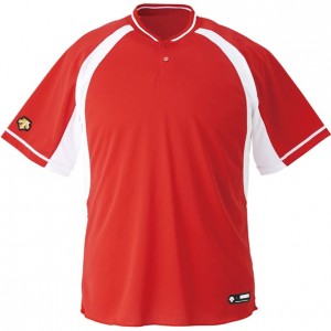 デサント DESCENTEジユニアベースボールシャツ野球 ソフトベースボールTシャツ(jdb103b-rdsw)