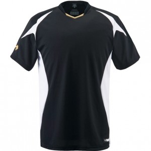 デサント DESCENTEベースボールシャツ野球 ソフトベースボールTシャツ(jdb116-bksw)