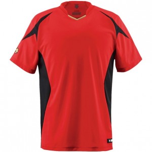 デサント DESCENTEベースボールシャツ野球 ソフトベースボールTシャツ(jdb116-red)