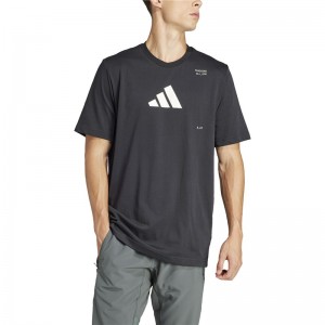 adidas(アディダス)43 MALLGYMグラフィックTシャツリクジョウハンソデTシャツ(kmd92-it1497)