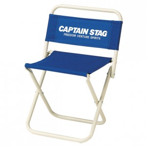 キャプテンスタッグ captainstagホルン レジャーチェア (中) マリンブルーアウトドア器具(M3905)