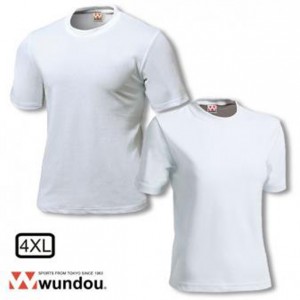 ウンドウ wundouスクールTシャツ ホワイト P220 4XLサイズ 無地